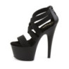 Pleaser ADORE-769 Black Criss Cross High Heeled Sandals