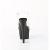 Pleaser ADORE-708 Clear Black Platform High Heels Shoes