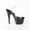 Pleaser ADORE-708 Clear Black Platform High Heels Shoes