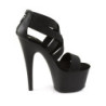 Pleaser ADORE-769 Black Criss Cross High Heeled Sandals