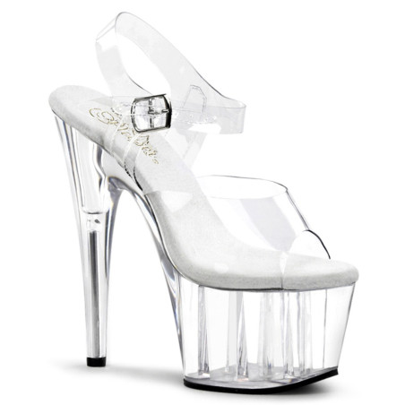 Pleaser ADORE-708 Clear Platform High Heeled Shoes