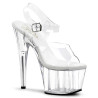 Pleaser ADORE-708 Clear Platform High Heeled Shoes