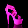 Pleaser ADORE-769UV Pink Criss Cross High Heels Sandals