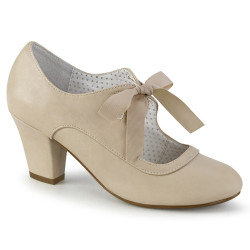 Pin Up Couture WIGGLE-32 Beige Vegan Leather Sale Women