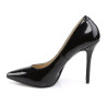 Pleaser AMUSE-20 Patent Pointed Toe Stiletto Pumps