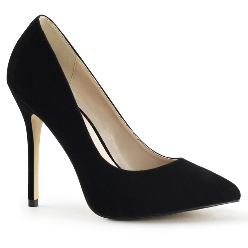 Pleaser AMUSE-20 Velvet Pointed Toe Stiletto Pumps Pleaser AMUSE-20 Velvet Pointed Toe Stiletto Pumps