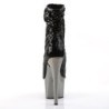 Pleaser ADORE-1008SQ Black Sequins Pewter Chrome Sale