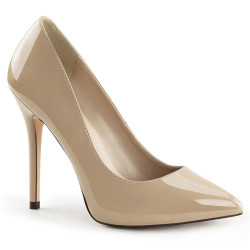 Pleaser AMUSE-20 Cream Pointed Toe Stiletto Pumps