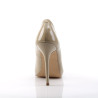 Pleaser AMUSE-20 Cream Pointed Toe Stiletto Pumps