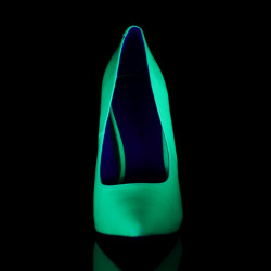 Pleaser AMUSE-20 Neon Green Pointed Toe Stiletto Pumps