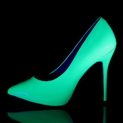 Pleaser AMUSE-20 Neon Green Pointed Toe Stiletto Pumps