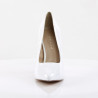 Pleaser AMUSE-20 White Pointed Toe Stiletto Pumps