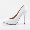 Pleaser AMUSE-20 White Pointed Toe Stiletto Pumps