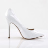 Pleaser AMUSE-20 White Pointed Toe Stiletto Pumps