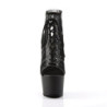 Pleaser ADORE-796LC Black Mesh Lace Heeled Ankle Boots