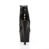 Pleaser ADORE-796LC Black Mesh Lace Heeled Ankle Boots