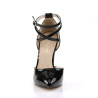 Pleaser AMUSE-25 Black Patent D'Orsay Stiletto Pumps