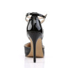 Pleaser AMUSE-25 Black Patent D'Orsay Stiletto Pumps