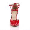 Pleaser AMUSE-25 Red Patent D'Orsay Stiletto Pumps
