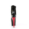Pleaser ADORE-1020 Black Patent Black-Red Ankle Boots