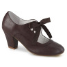 Pin Up Couture WIGGLE-32 Dark Brown Vegan Leather Sale
