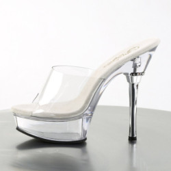 Pleaser ALLURE-601 Transparent High Heeled Mules