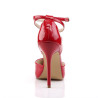 Pleaser AMUSE-25 Red Patent D'Orsay Stiletto Pumps