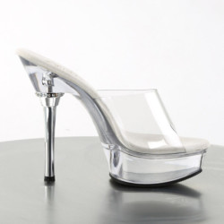 Pleaser ALLURE-601 Transparent High Heeled Mules
