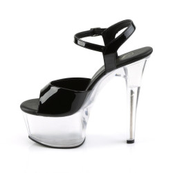 Pleaser ASPIRE-609 Black Clear Platform High Heels Women