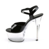 Pleaser ASPIRE-609 Black Clear Platform High Heels Women