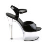 Pleaser ASPIRE-609 Black Clear Platform High Heels Women