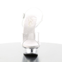 Pleaser ALLURE-608 Transparent Steel Heeled Sandals