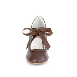 Pin Up Couture WIGGLE-32 Dark Brown Vegan Leather Sale