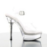 Pleaser ALLURE-608 Transparent Steel Heeled Sandals