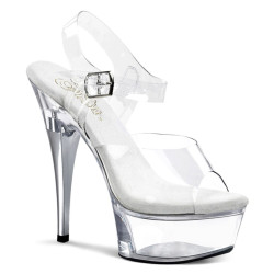 Pleaser CAPTIVA-608 Clear Platform High Heeled Shoes