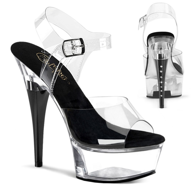 Pleaser CAPTIVA-608 Black Insole High Heels Platform Shoes Pleaser CAPTIVA-608 Black Insole High Heels Platform Shoes