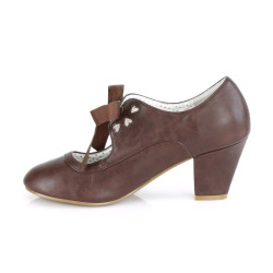 Pin Up Couture WIGGLE-32 Dark Brown Vegan Leather Sale