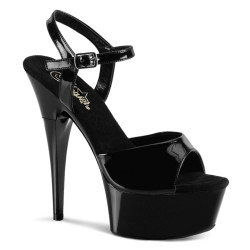 Pleaser CAPTIVA-609 Black Patent High Heeled Shoes Women