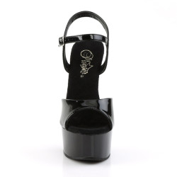 Pleaser CAPTIVA-609 Black Patent High Heeled Shoes Women