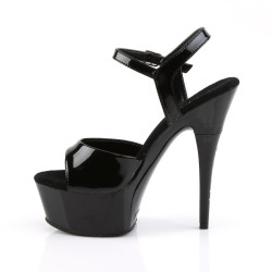 Pleaser CAPTIVA-609 Black Patent High Heeled Shoes Women