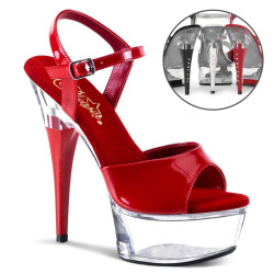 Pleaser CAPTIVA-609 Red Patent High Heeled Women Shoes