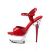 Pleaser CAPTIVA-609 Red Patent High Heeled Women Shoes