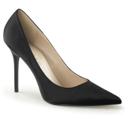 Pleaser CLASSIQUE-20 Satin Pointed-Toe Stiletto Pumps