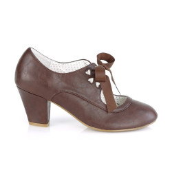 Pin Up Couture WIGGLE-32 Dark Brown Vegan Leather Sale