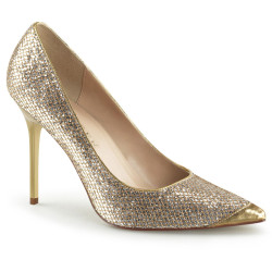 Pleaser CLASSIQUE-20 Glitter Pointed-Toe Stiletto Pumps