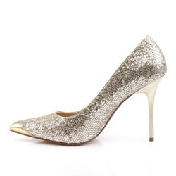 Pleaser CLASSIQUE-20 Glitter Pointed-Toe Stiletto Pumps