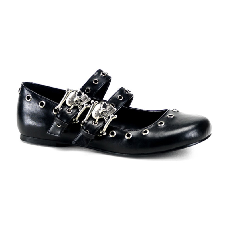 Demonia DAISY-03 Black Vegan Maryjane Women Ballerina Demonia DAISY-03 Black Vegan Maryjane Women Ballerina
