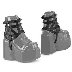 Demonia DA-505 Black Vegan Leather Accessories Women