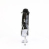Pleaser ADORE-1020 Black Patent Transparent Ankle Boots