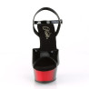 Pleaser DELIGHT-609BR Black Red Platform High Heels